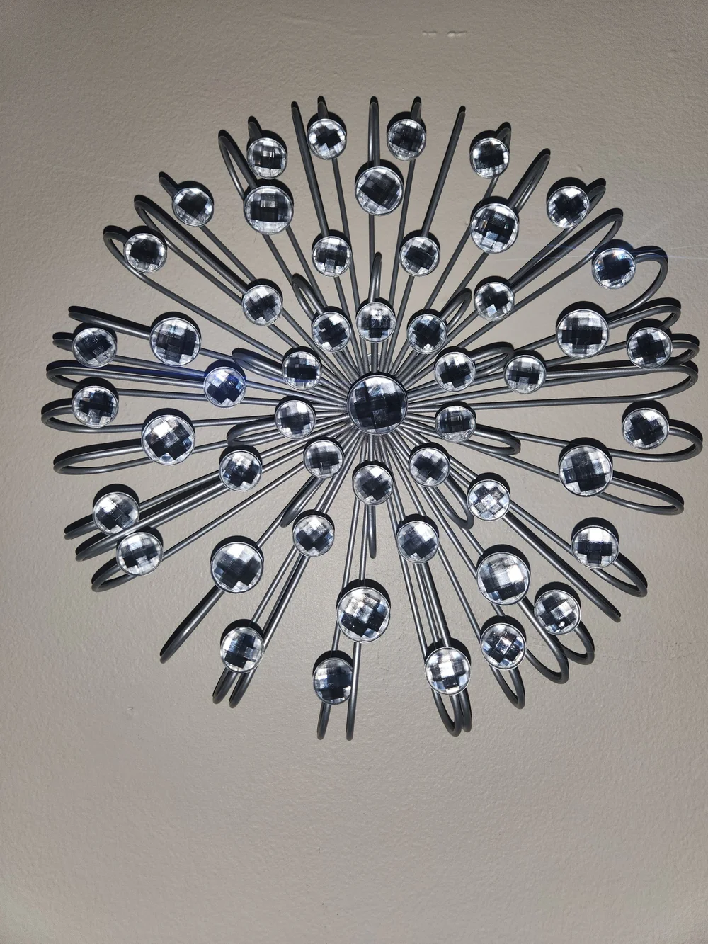 Decorative Silver Burst Wall Sculpture - Home Wall Decor